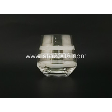 Clear Tumbler Glass With Etching
